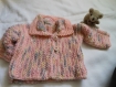 Gilet bebe fille tricote 6 mois