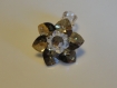 Bague nénuphar cristal bronze shade en perles de cristal swarovski