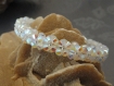 Bracelet blanc nacré en perles de cristal swarovski
