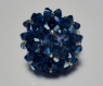 Bague copine ovale capri blue en perles de cristal swarovski