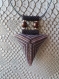 Collier pendentif triangle - delicas miyuki - tissage peyote