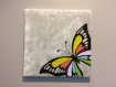 Toile peinture avec motif papillon 