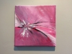 Toile peinture abstraite mauve rose blanc 