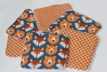 Lot de 2 bavoirs bandanas et jeu de 6 lingettes lavables. dès la naissance