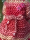 Robe rouge-rose et souliers feutrine pour patsy tonner 27 cm