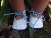 Robe bleue et chaussures blanches pour müller wichtel 32 cm environ 