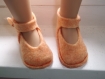 Chaussures en feutrine orange pour poupée maru and friends 52 cm 