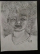 Portrait petite fille au crayon gris