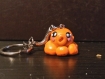 Porte-clé poulpy orange