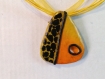 Collier-pendentif afrique jaune