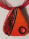 Collier-pendentif afrique rouge
