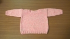 Pull bébé fille, 9/12m, couleur personnalisée, tricoté main