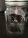 Mason jar de 450 ml avec anse et paille - gravure pour un baptême/anniversaire/autres occasions 