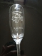 Cadeau de baptême - flûte à champagne de 21 cm - gravure 