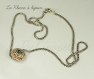 Collier becharmed crystal golden shadow 