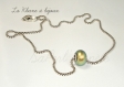 Collier becharmed crystal iridescent green pearl
