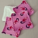 Cotons/lingettes lavables bébé - renard rose -