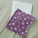 Cotons/lingettes lavables bébé - Étoile violette -