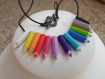 Collier crayons de couleurs rentrée des classes (pâte polymère)