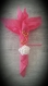 Ronds de serviette initiale du prénom avec rose blanche pour bapteme, mariage, anniversaire 