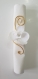 Ronds de serviette orchidée et perle blanche alu or pour bapteme, mariage, anniversaire 