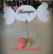 Marque table thème gourmandise - meringue coloré