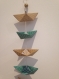Guirlande origami bateaux en papier japonais 