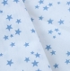 Tissu piqué de coton imprime etoiles sur le fond blanc, prix est pour 50 cm