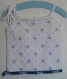 Top petites fleurs bleues coton et crochet 18-24 mois