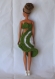 Robe type salsa vert au crochet pour poupée