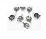 10 pendentifs en alliage de zinc bouddha argent vieilli 22mm x 15mm 