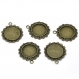 10 supports pendentif bronze pour cabochon 20 mm à coller 