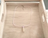 Collier fiole remplie de sable normand en fimo et verre  sur cordon coton rose 18969761