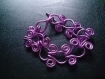 Bracelet aluminium type égyptien violet