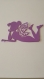 Die cut d'une fée clochette allongée en papier  violet 192