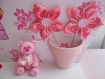 étagère en bois décorative / décoration petite fille / rose 