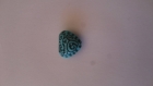 Lot 5 perles coeur turquoise noire 1mm acrylique