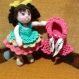 Petite poupée coquine au crochet fait main avec ses  vêtements chic