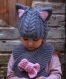 Modèle bonnet chat pour enfant schéma international exp.desin technique en photo format pdf