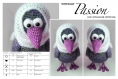 Amigurumi, modèle peluche  oiseau au crochet et foulard en tricot .pattern ,tutoriels anglais + légendesymbole anglais /français ,format pdf