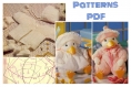 Offre spéciale :modèles au crochet pour bébé. modèles 2 doudous en coudre.patterns ,tutoriels anglaise  en format pdf