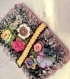 Petit housse de mini tablette,livré,carnet de santé,fantaisie multicolore au crochet . fil acrylique doux.