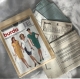 Vintage ans 70 paquet - patron burda couture a papier vert . modèles 3 chic robe,ensemble,tunique  pour femme 
