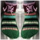 Gros chaussettes ski , fantasie multicolores en tricot fait main,pour femme,homme t 38-41