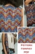 Modèle chic gilet sans manches multicolore ,style boho  au crochet pour femme.pattern,tutoriels en format pdf,explication en anglais