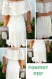 Modèle robe coton blanc au crochet pour femme schéma et diagramme international en photo format pdf sans explication écrite