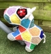 Amigurumi,modèle peluche bébé hippopotame en motifs multicolores,style petit fleur africaine au crochet.format pdf 