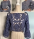 Chic top- pull dentelles , style boho, crochet fait main ,fil acrylique/ coton,pour femme taille unique 40-44