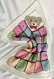 Couverture amigurumis style patchwork au crochet  pour bébé.fil acrylique doux,t 50x60 cm