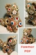 Amigurumis.modele chat multicolore au crochet crochet fait main. taille environ 50x40cm ,style  fleur africaine.format pdf 